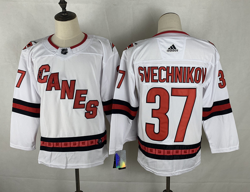 Men's Carolina Hurricanes Andrei Svechnikov #37 White Home Breakaway Jersey
